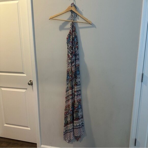 Anthropologie Raga Riviera Vibe Maxi DressDeep V Size Medium - Picture 3 of 10